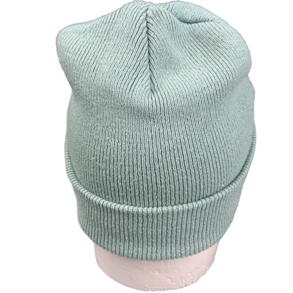 CARHARTT Acrylic Knit Cuffed Beanie Hat Mint Green Logo Patch One Size - Picture 3 of 6